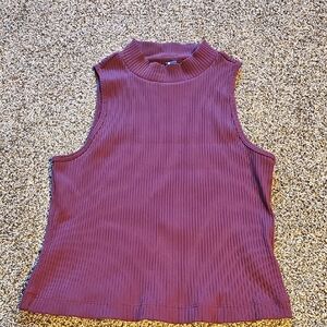 Old Navy Ribbed Sleeveless Top in Plum
